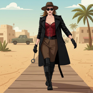 Boardwalk Encounter - Cartoon